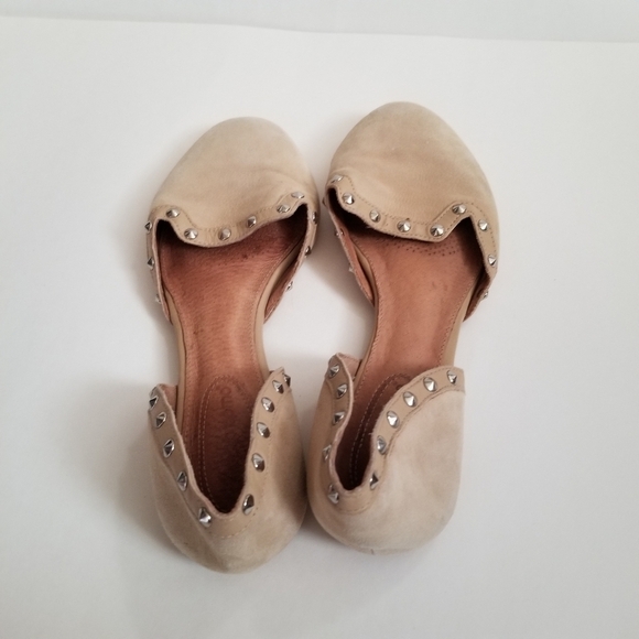 Corso Como D'orsay Studded Slip-on Tan Leather Flats Size 8.5 - Picture 2 of 7